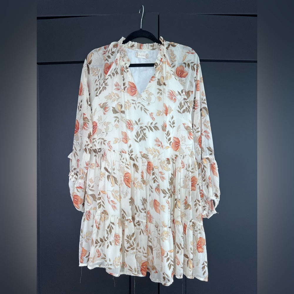 Leave floral dress